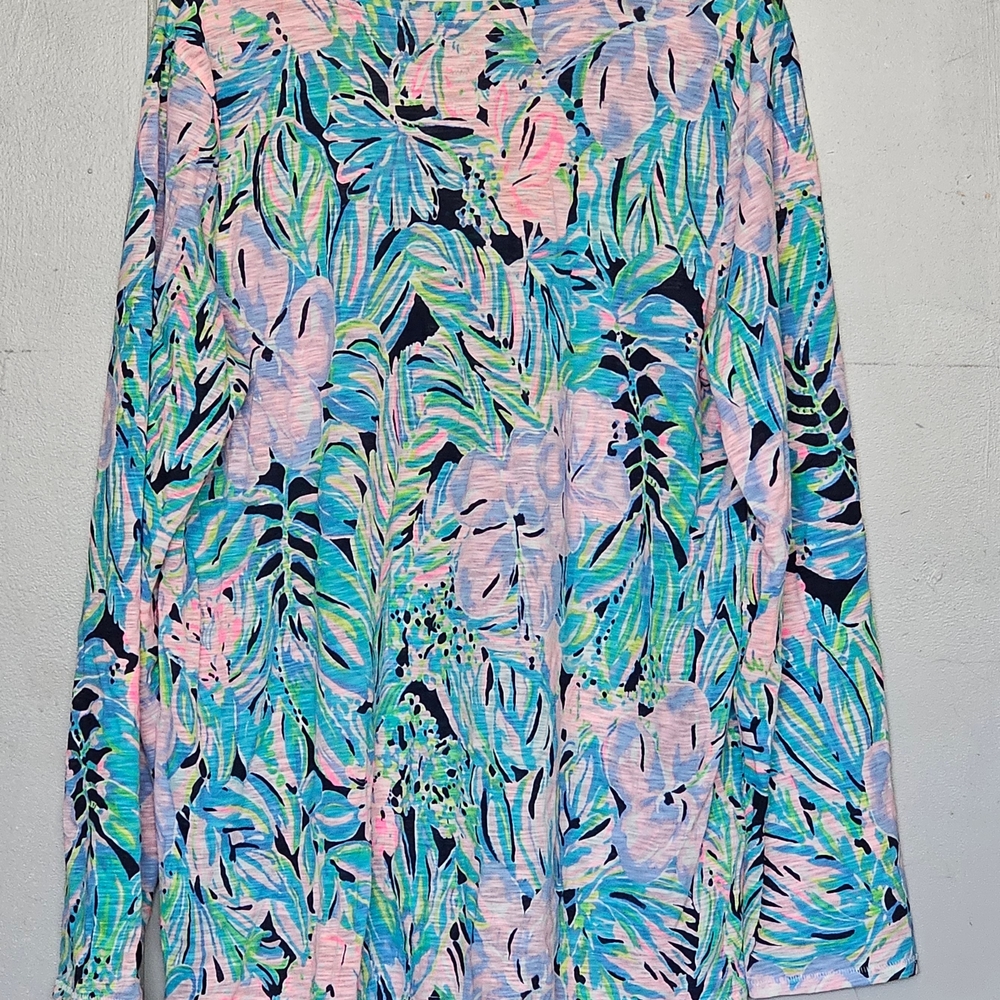 Lilly Pulitzer Pastel Floral Print Long Sleeve Top in Blue, Pink & Mint